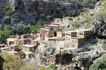 This photo depicts an abandoned housing complex in the hills of Jabal Akhdar, Oman.  The houses pictured are traditional Omani homes.  Photo by "Suresh S" of Trivandrum, India.